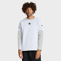 Men's Nike White Dallas Cowboys Sideline Coach Therma-FIT Long Sleeve T-Shirt