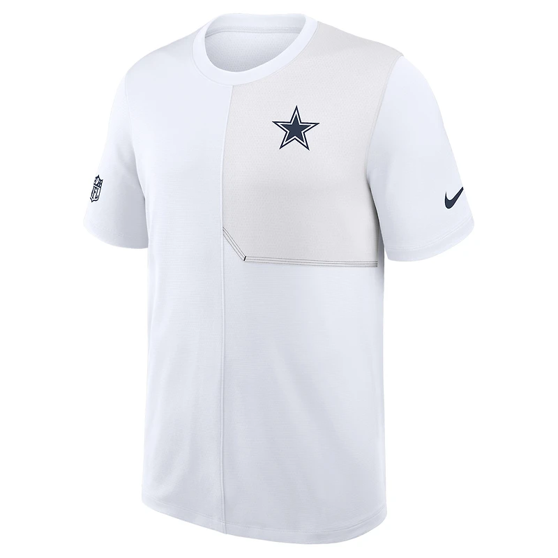 Men's Nike White Dallas Cowboys Sideline UV Dri-Fit Coach Shirt