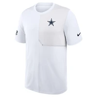 Men's Nike White Dallas Cowboys Sideline UV Dri-Fit Coach Shirt