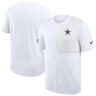 Men's Nike White Dallas Cowboys Sideline UV Dri-Fit Coach Shirt