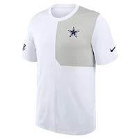 Men's Nike White Dallas Cowboys Sideline UV Performance Coach Shirt