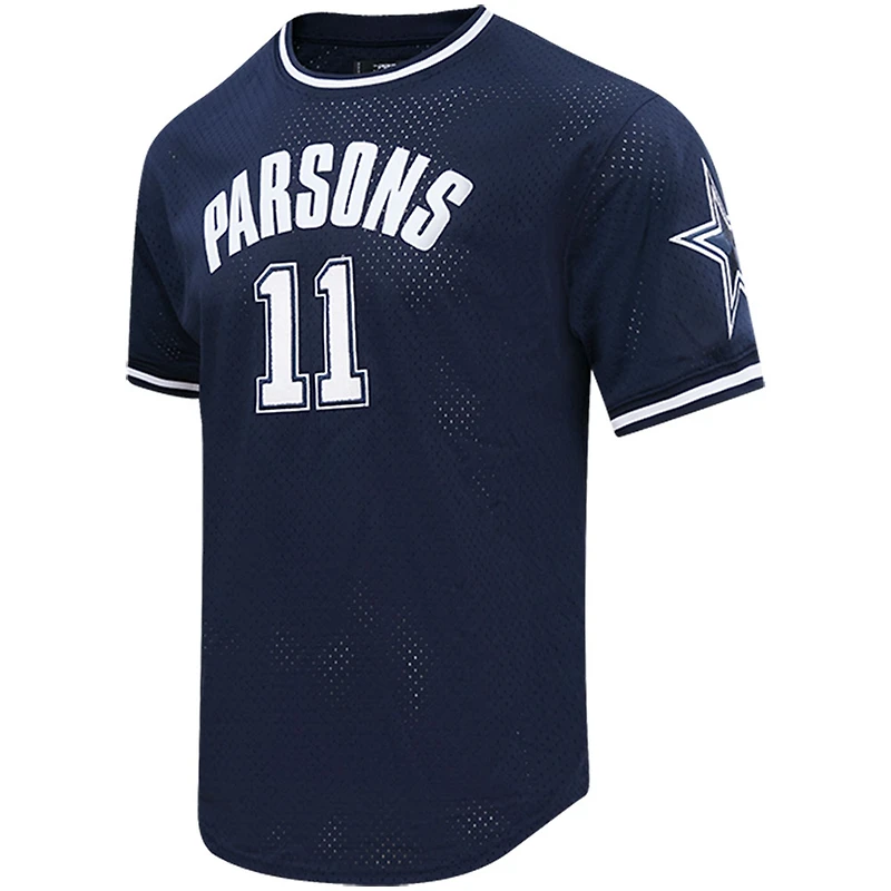 Men's Pro Standard Micah Parsons Navy Dallas Cowboys Mesh Player Name & Number Top