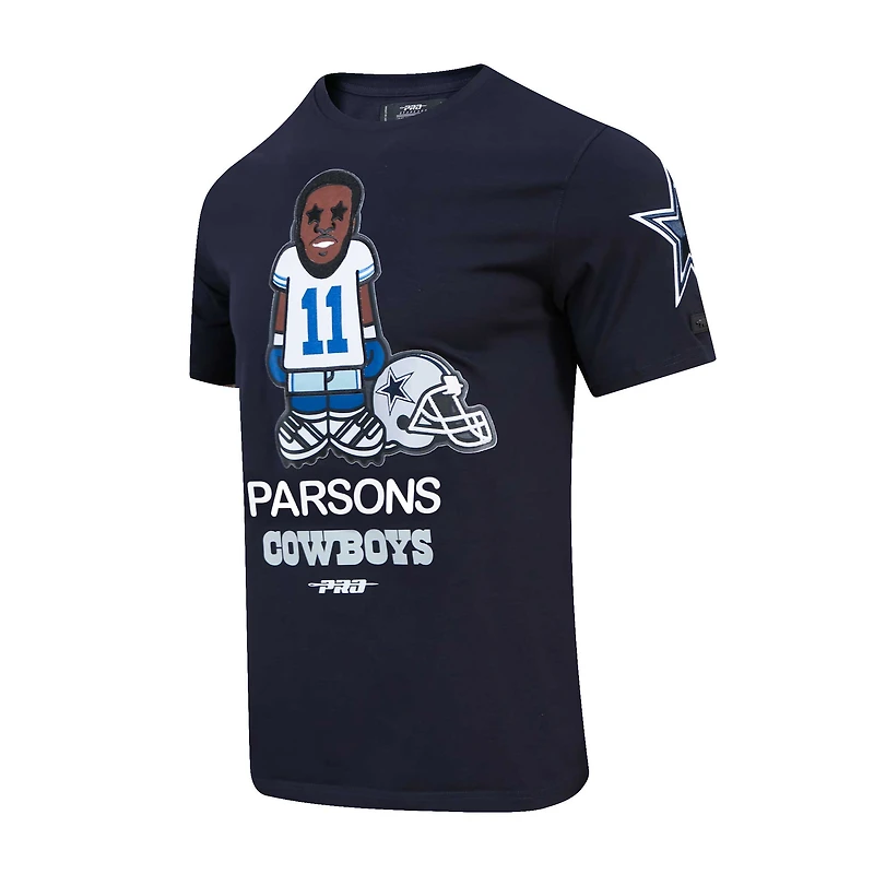 T-shirt graphique pour hommes Pro Standard Micah Parsons bleu marine Dallas Cowboys Player Avatar