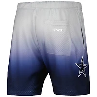 Short en maille ombré Pro Standard pour hommes, bleu marine/argent, Dallas Cowboys
