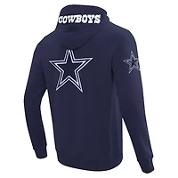 Sweat à capuche zippé en tricot double avec logo fendu Pro Standard bleu marine pour homme des Cowboys de Dallas