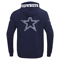 Men's Pro Standard  Navy Dallas Cowboys Split Logo Double Knit Full-Zip Hoodie