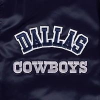 Men's Pro Standard Navy Dallas Cowboys Sublimated Satin Full-Snap Jacket