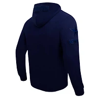Sweat à capuche entièrement zippé triple ton sur Pro Standard pour hommes, bleu marine, Dallas Cowboys