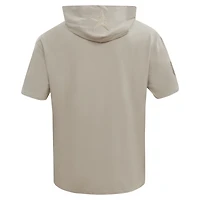 Men's Pro Standard Tan Dallas Cowboys Neutrals Capsule Short Sleeve Pullover Hoodie