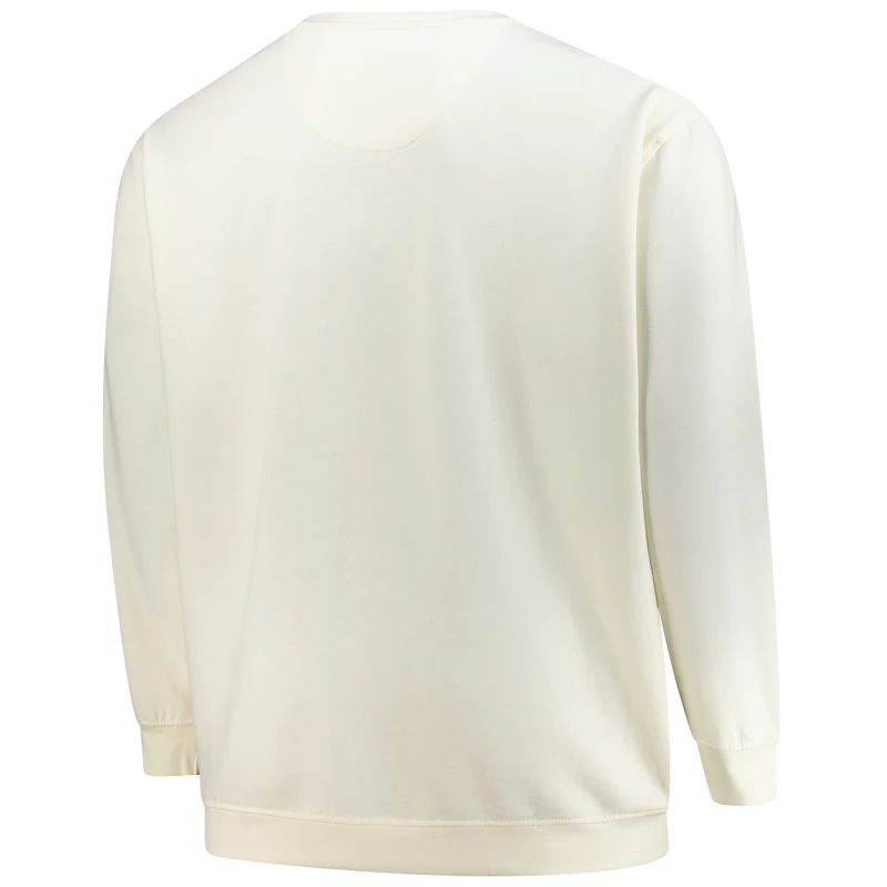 Men's Profile Cream Dallas Cowboys Big & Tall Fleece Sweatshirt