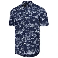 Chemise boutonnée à imprimé Kekai pour hommes Reyn Spooner bleu marine Dallas Cowboys Throwback