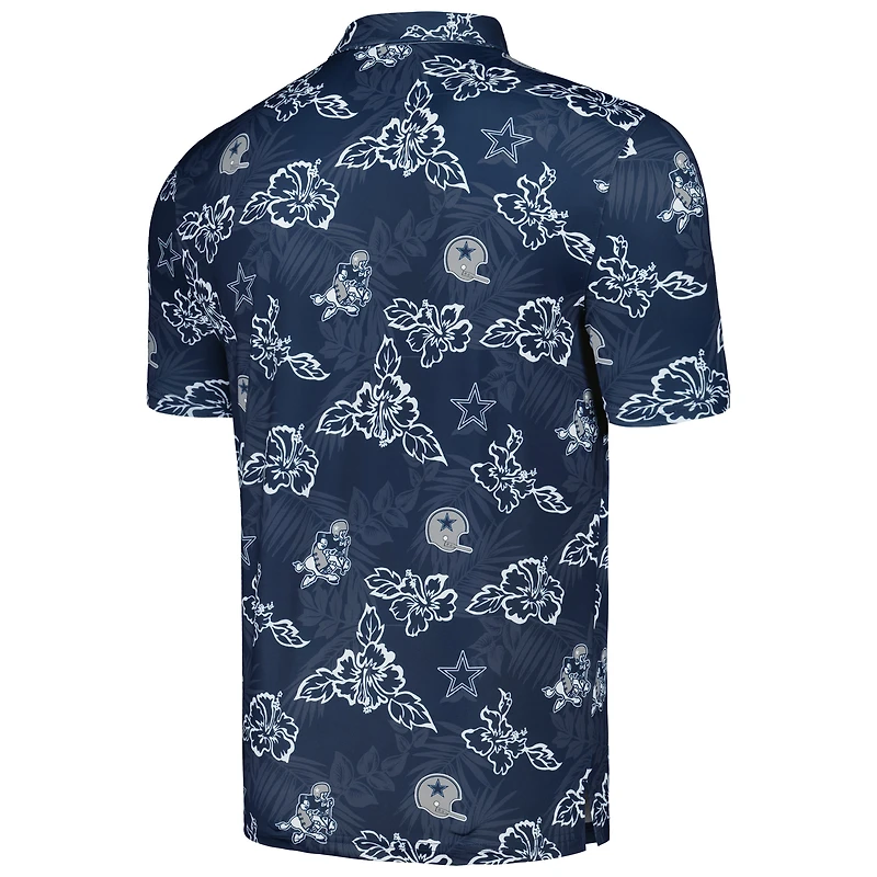 Men's Reyn Spooner Navy Dallas Cowboys Throwback Pua Performance Polo