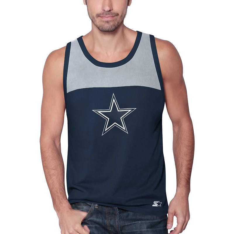 Débardeur homme Starter bleu marine/argent Dallas Cowboys Touchdown Fashion