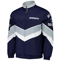 Men's Starter Navy Dallas Cowboys Captain Satin Varsity Jacket