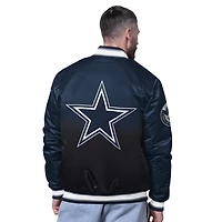 Veste universitaire Starter Navy Dallas Cowboys Pass Rush pour homme, fermeture à boutons-pression
