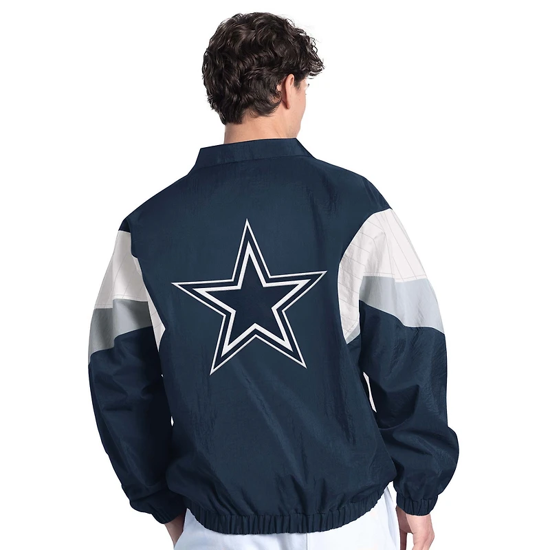 Veste zippée complète pour homme Dallas Cowboys Yard Line Starter Navy