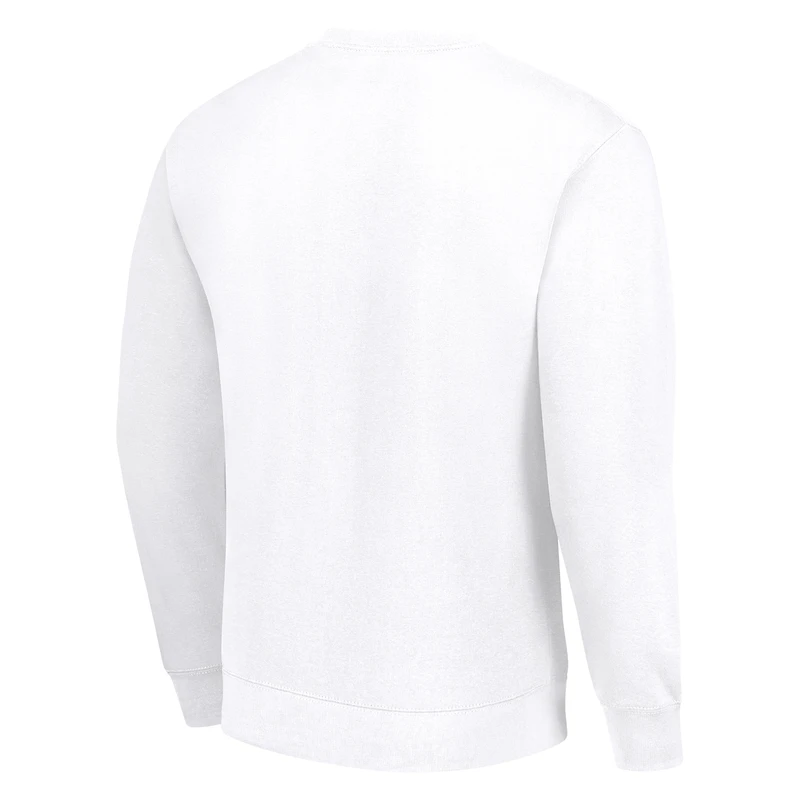 Men's Starter White Dallas Cowboys Team Mesh Print Graphic Pullover Sweatshirt