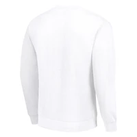 Men's Starter White Dallas Cowboys Team Mesh Print Graphic Pullover Sweatshirt
