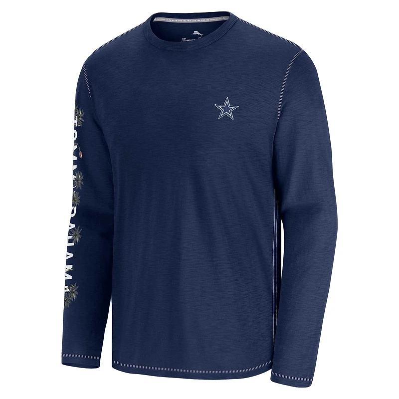 Men's Tommy Bahama  Blue Dallas Cowboys Oasis Endzone Lux Long Sleeve T-Shirt
