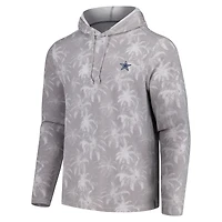 T-shirt à capuche manches longues Tommy Bahama gris Dallas Cowboys Palm Frenzy pour hommes
