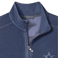 Pull Tommy Bahama bleu marine Dallas Cowboys Montego Bay à demi-zip pour homme