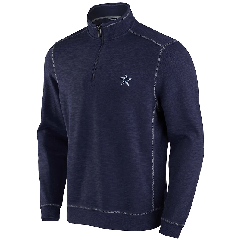 Men's Tommy Bahama Navy Dallas Cowboys Big & Tall Tobago Bay Half-Zip Sweatshirt
