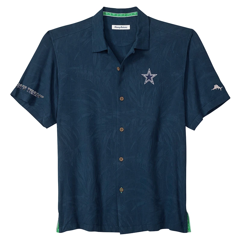 Men's Tommy Bahama  Navy Dallas Cowboys Endzone Paradise COOLMAX Button-Up Shirt