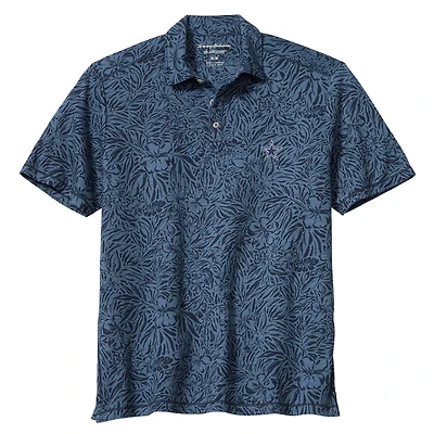 Polo Tommy Bahama pour homme, bleu marine, Dallas Cowboys, IslandZone Wild Hibiscus Tri-Blend