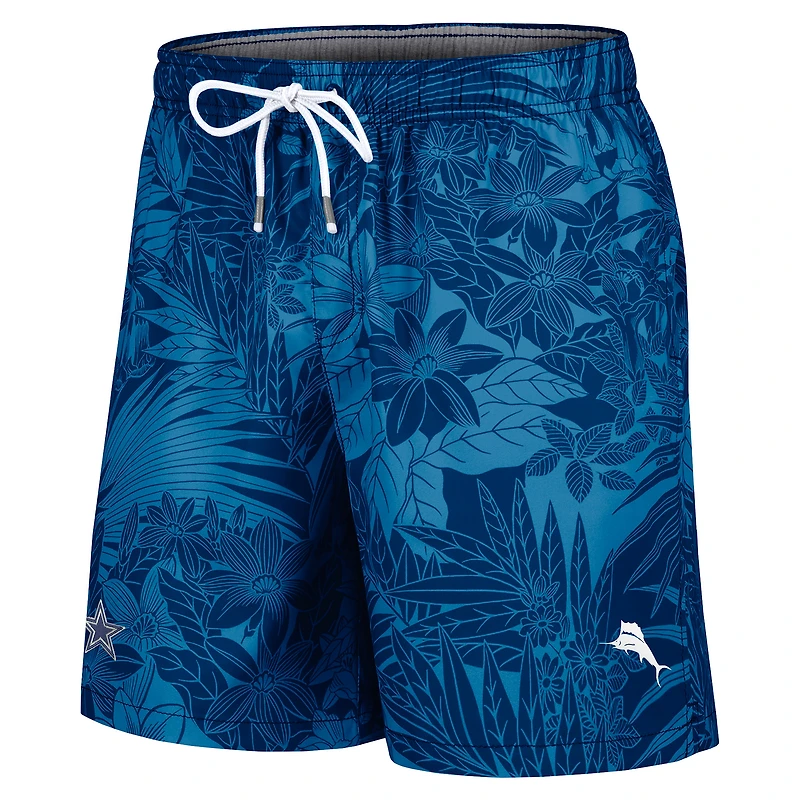 Short de bain Tommy Bahama bleu marine Dallas Cowboys Santiago Palms pour hommes