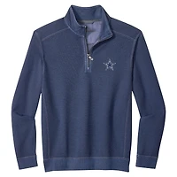 Pull Tommy Bahama bleu marine Dallas Cowboys Sport Tobago à demi-zip pour homme