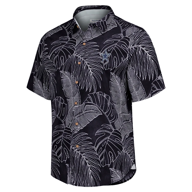 Chemise boutonnée Tommy Bahama Navy Dallas Cowboys Sport Vine Line pour hommes