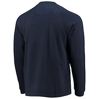 Men's Tommy Bahama Navy Dallas Cowboys Sunset Slub Raglan Henley Long Sleeve T-Shirt