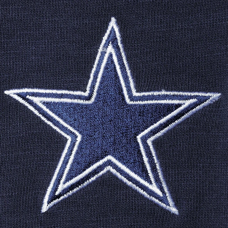 Men's Tommy Bahama Navy Dallas Cowboys Sunset Slub Raglan Henley Long Sleeve T-Shirt