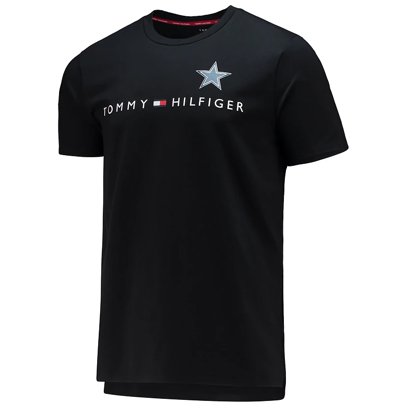 T-shirt graphique Tommy Hilfiger noir Dallas Cowboys pour hommes