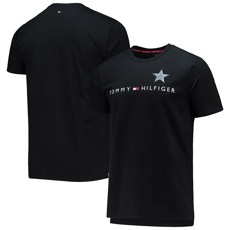 T-shirt graphique Tommy Hilfiger noir Dallas Cowboys pour hommes