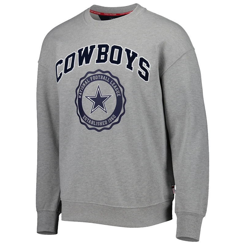 Men's Tommy Hilfiger Heather Gray Dallas Cowboys Ronald Crew Sweatshirt