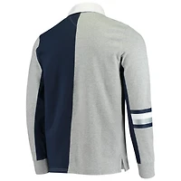 Polo à manches longues Tommy Hilfiger gris chiné Dallas Cowboys Rugby pour hommes