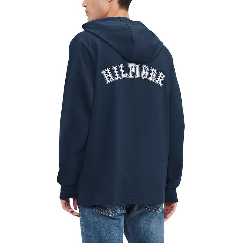 Men's Tommy Hilfiger  Navy Dallas Cowboys Morgan Long Sleeve Hoodie T-Shirt