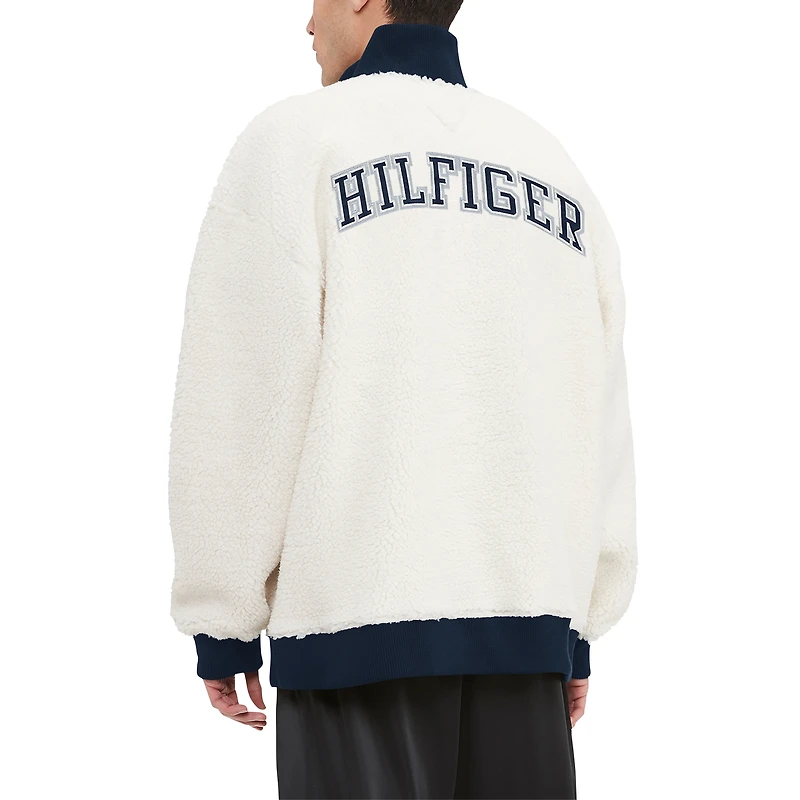 Veste à quart de zip Jordan Sherpa Tommy Hilfiger blanche Dallas Cowboys pour hommes