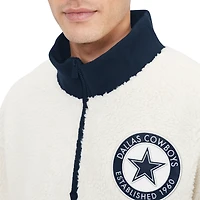Veste à quart de zip Jordan Sherpa Tommy Hilfiger blanche Dallas Cowboys pour hommes