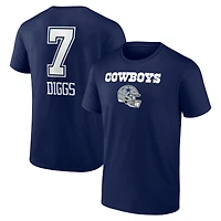 Men's Trevon Diggs Navy Dallas Cowboys Team Wordmark Name & Number T-Shirt