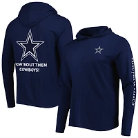 T-shirt à capuche manches longues pour homme Vineyard Vines Navy Dallas Cowboys Local