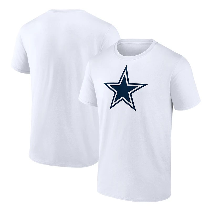 Men's  White Dallas Cowboys Primary Logo T-Shirt
