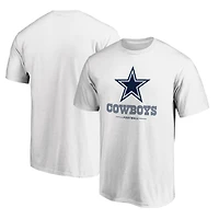 Men's  White Dallas Cowboys Team Lockup T-Shirt