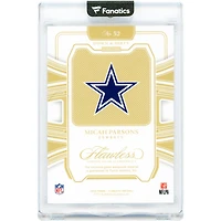 Carte Micah Parsons Dallas Cowboys 2025 Panini Flawless Down & Dirty Game-Used Relic n° 52 n° 4/25