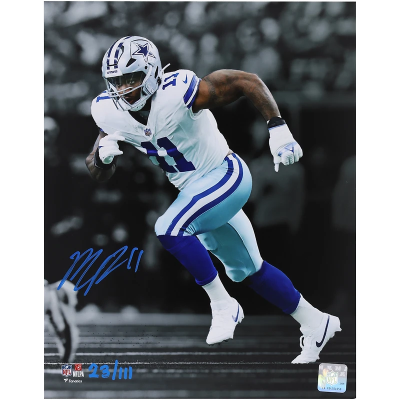 Photographie autographiée de Micah Parsons des Cowboys de Dallas 11"x 14" - Édition limitée à 111 exemplaires