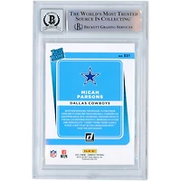 Micah Parsons Dallas Cowboys Autographié 2021 Donruss Rated Rookies #331 Beckett Fanatics Witnessed Authenticated Rookie Card