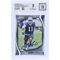 Carte de recrue 9/10 authentifiée 2021 Panini Absolute #158 signée Micah Parsons Dallas Cowboys, présentée par les fanatiques de Beckett