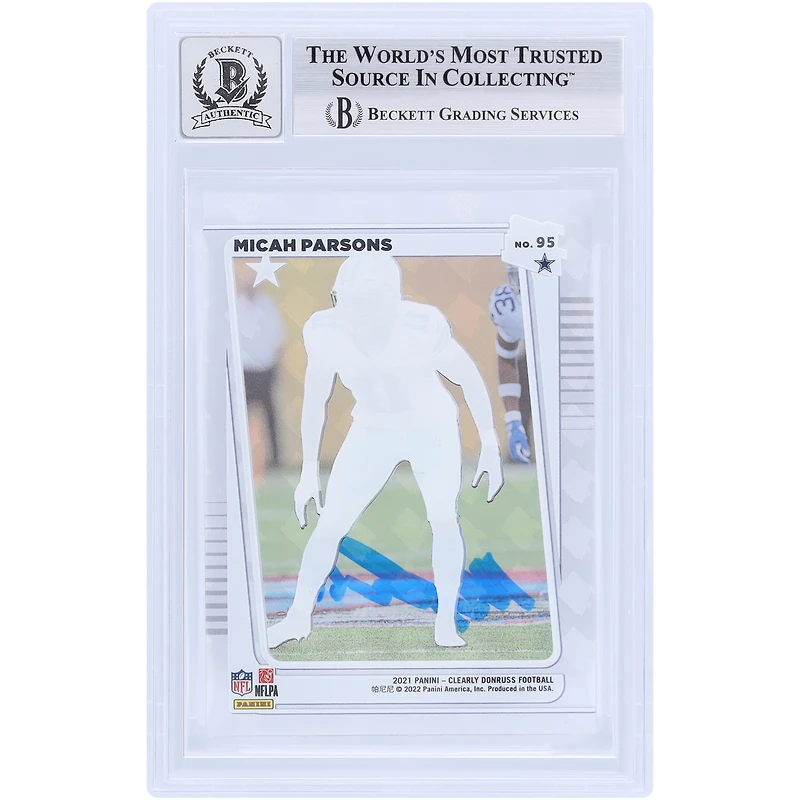 V106832 COW Micah Parsons Dallas Cowboys Autographié 2021 Panini Clairement Donruss Holo Classé Rookie Logo #95 Beckett Fanatics Témoin Authentifié 9/10 Carte Rookie 11 Micah Parsons AUT PAA CARTES À COLLECTIONNER 45867 AUTTRC CA01F08319 #59