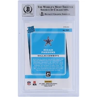 Carte Rookie Holo 2021 autographiée Panini Donruss Optic Rated Rookie Variation #245 Beckett Fanatics Witnessed Authenticated 10 Rookie Card de Micah Parsons Dallas Cowboys